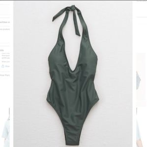AERIE SUPER PLUNGE ONE PIECE SWIMSUIT